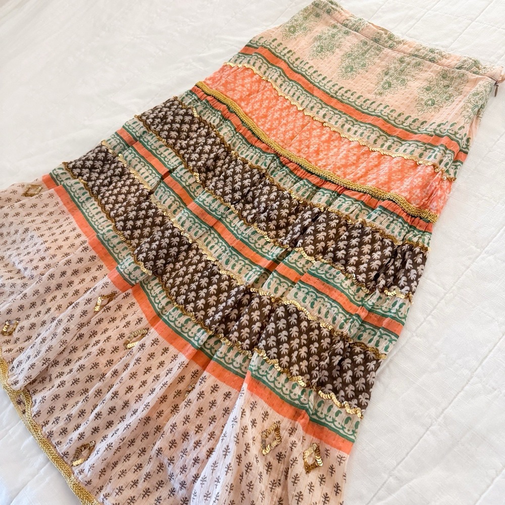 Miss Me Skirt Whimsigoth Boho Hippie Women's‎ SMALL Sequins Sweet READ
